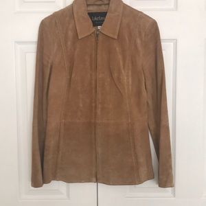 Tan suede waist length jacket.  US size 4.